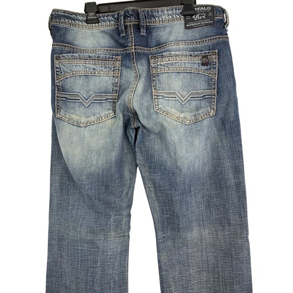 Buffalo X Buckle David Bitton Mens Jeans W36 L36 Tall Straight Brady RT10537 - Picture 9 of 10